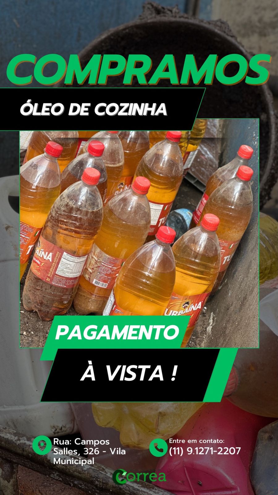 Óleo de Cozinha e Motor